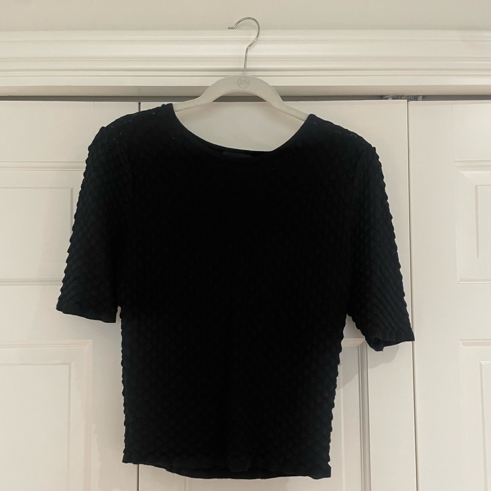 Lucy Paris black scale pattern shirt. Size large
